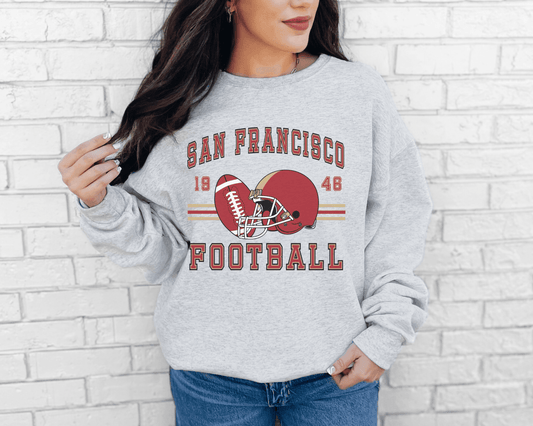 Vintage Inspired Football Crewneck Sweatshirt - Swain Co. Designs & Apparel