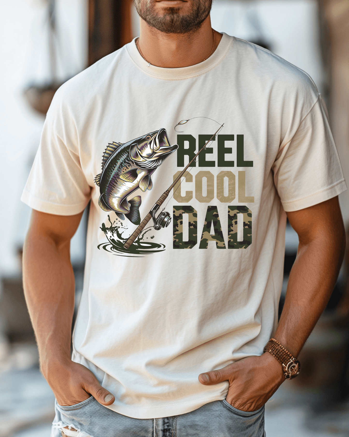 Reel Cool Dad Fishing Shirt – Funny Dad T-Shirt, Gift for Fisherman Dad, Father’s Day Gift, Lake Life Tee, Cool Dad Graphic Tee