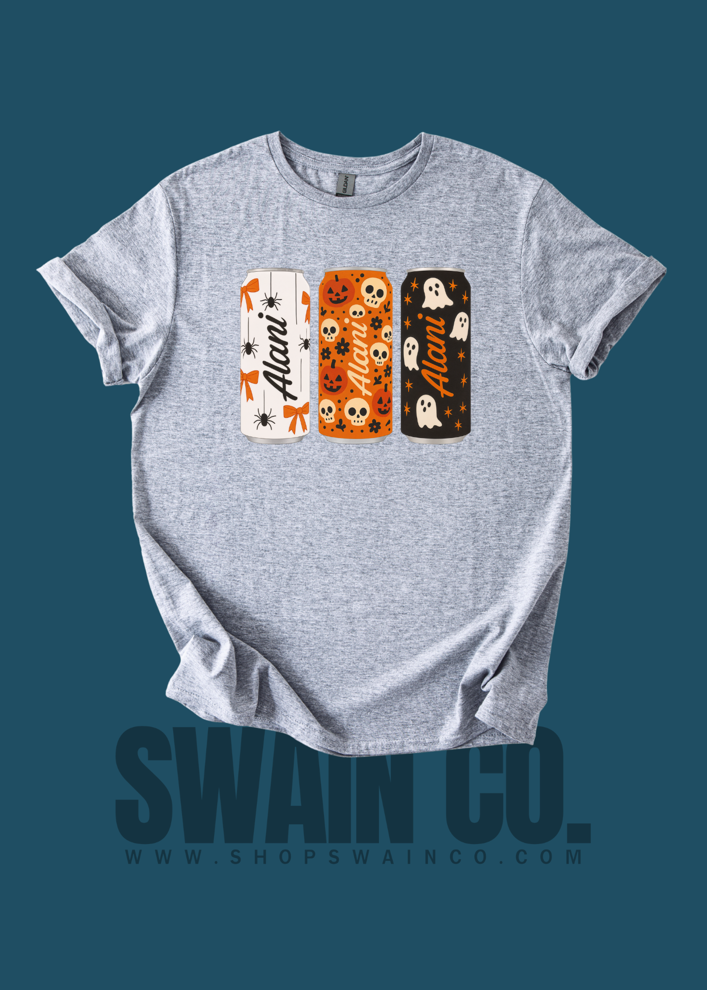 Halloween Alani T-Shirt | Preppy Graphic Tee | Black Fall Aesthetic | Trendy Halloween Graphic Shirt