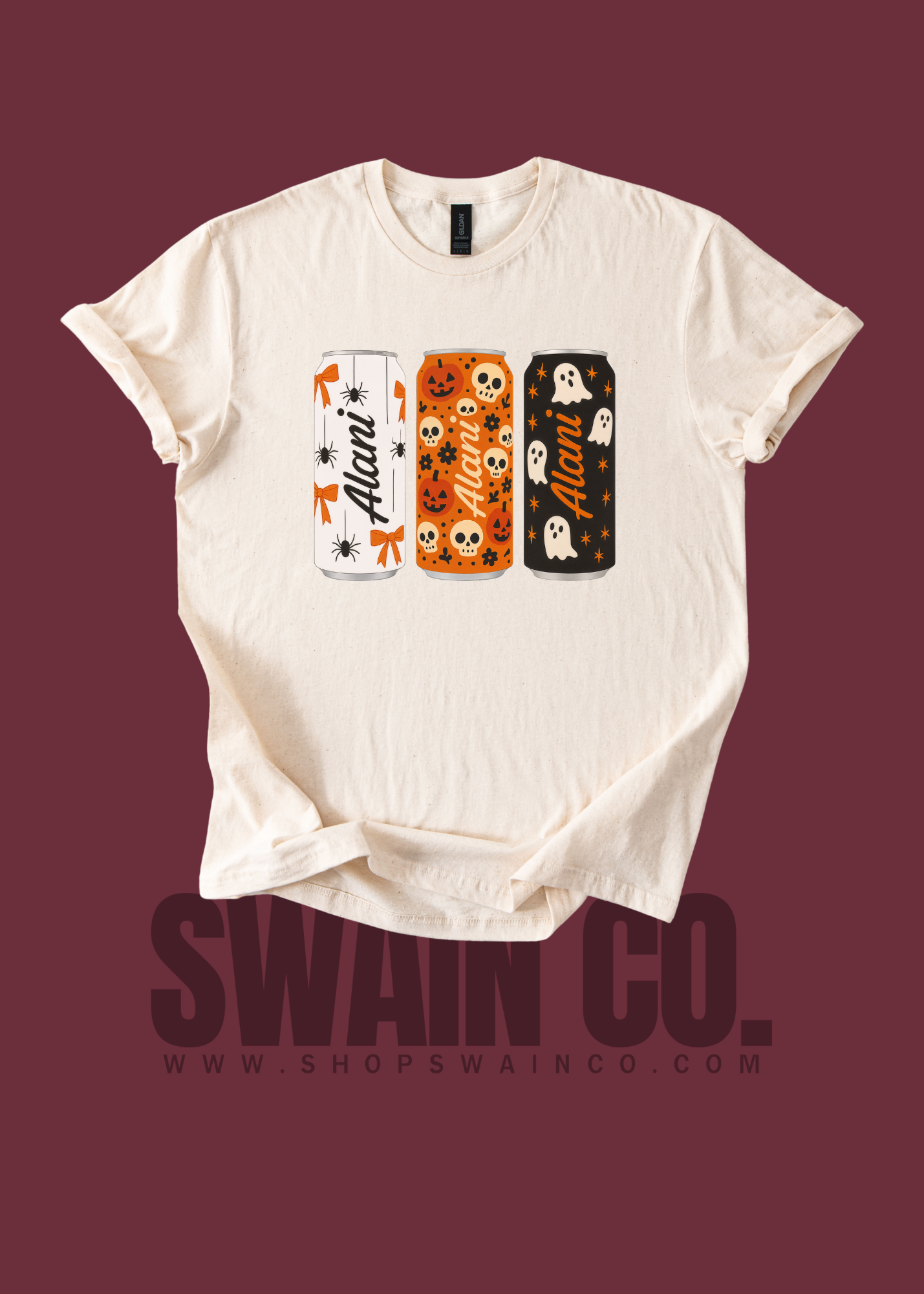 Halloween Alani T-Shirt | Preppy Graphic Tee | Black Fall Aesthetic | Trendy Halloween Graphic Shirt