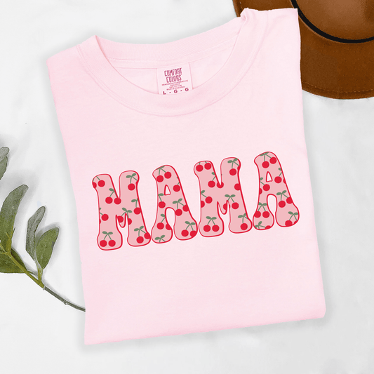 Mama & Mini Cherry Red and Pink  T-shirt or Crewneck Sweatshirt