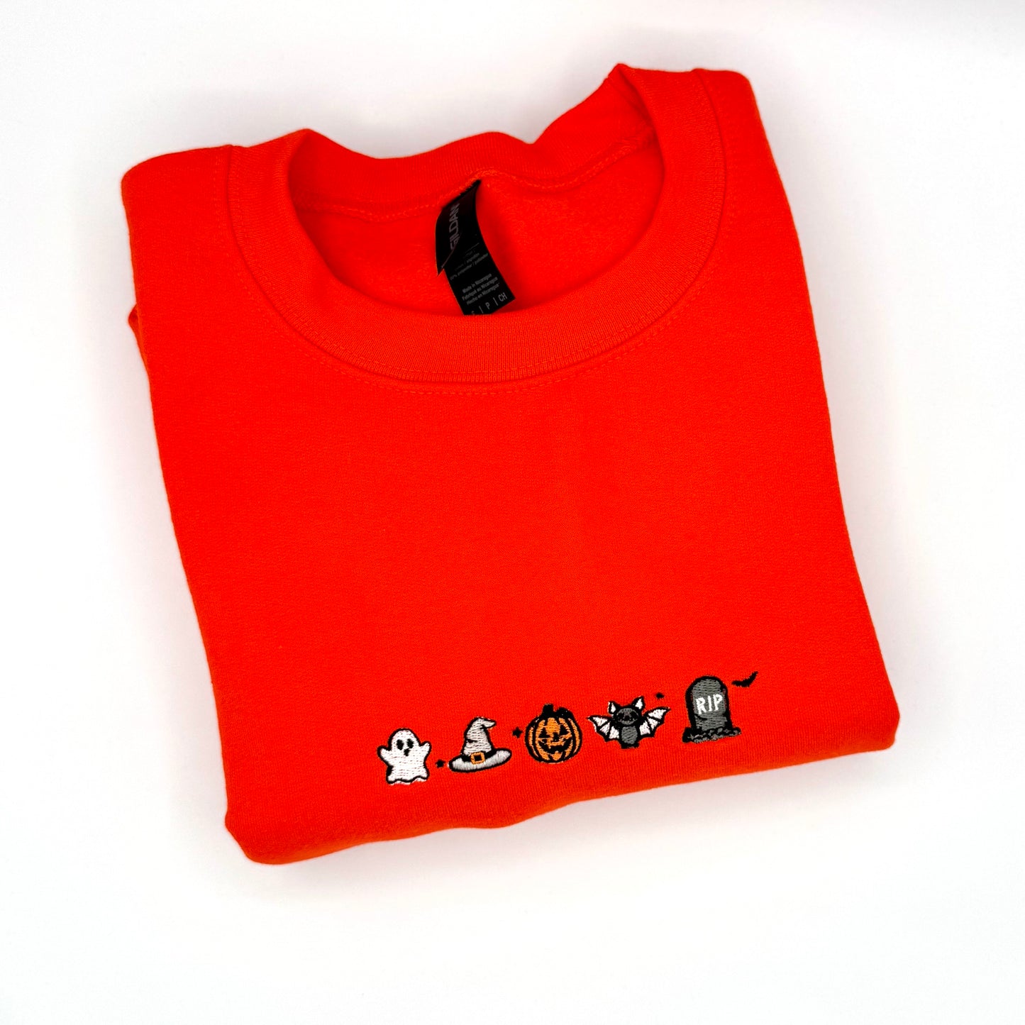 Halloween Mini Icon Embroidered Sweatshirt – Cute Fall Cozy Crewneck