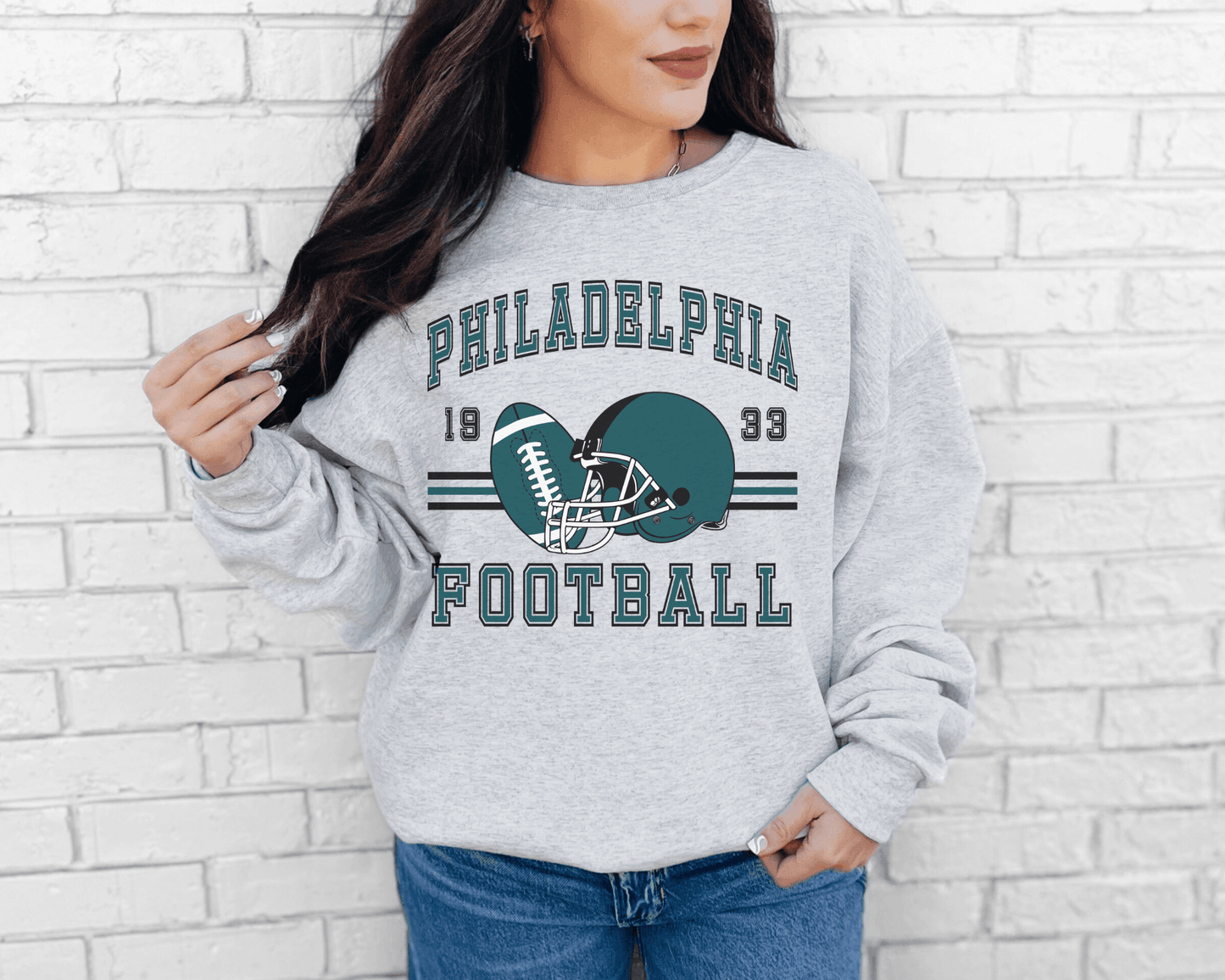 Vintage Inspired Football Crewneck Sweatshirt - Swain Co. Designs & Apparel