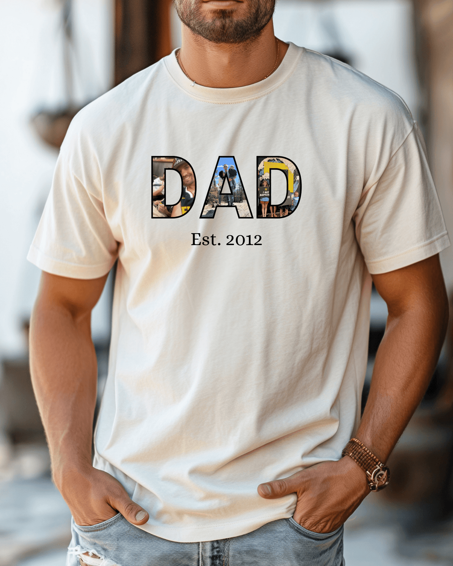 DAD Established Photo Shirt — Perfect gift for Father’s Day!