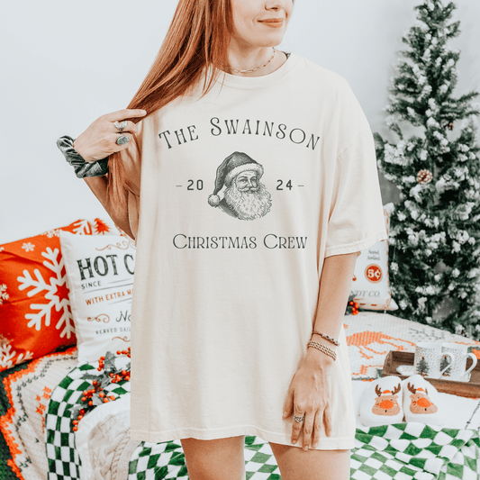 Personalized Christmas Crew Family Matching Tee or Crewneck Sweatshirt - Swain Co. Designs & Apparel
