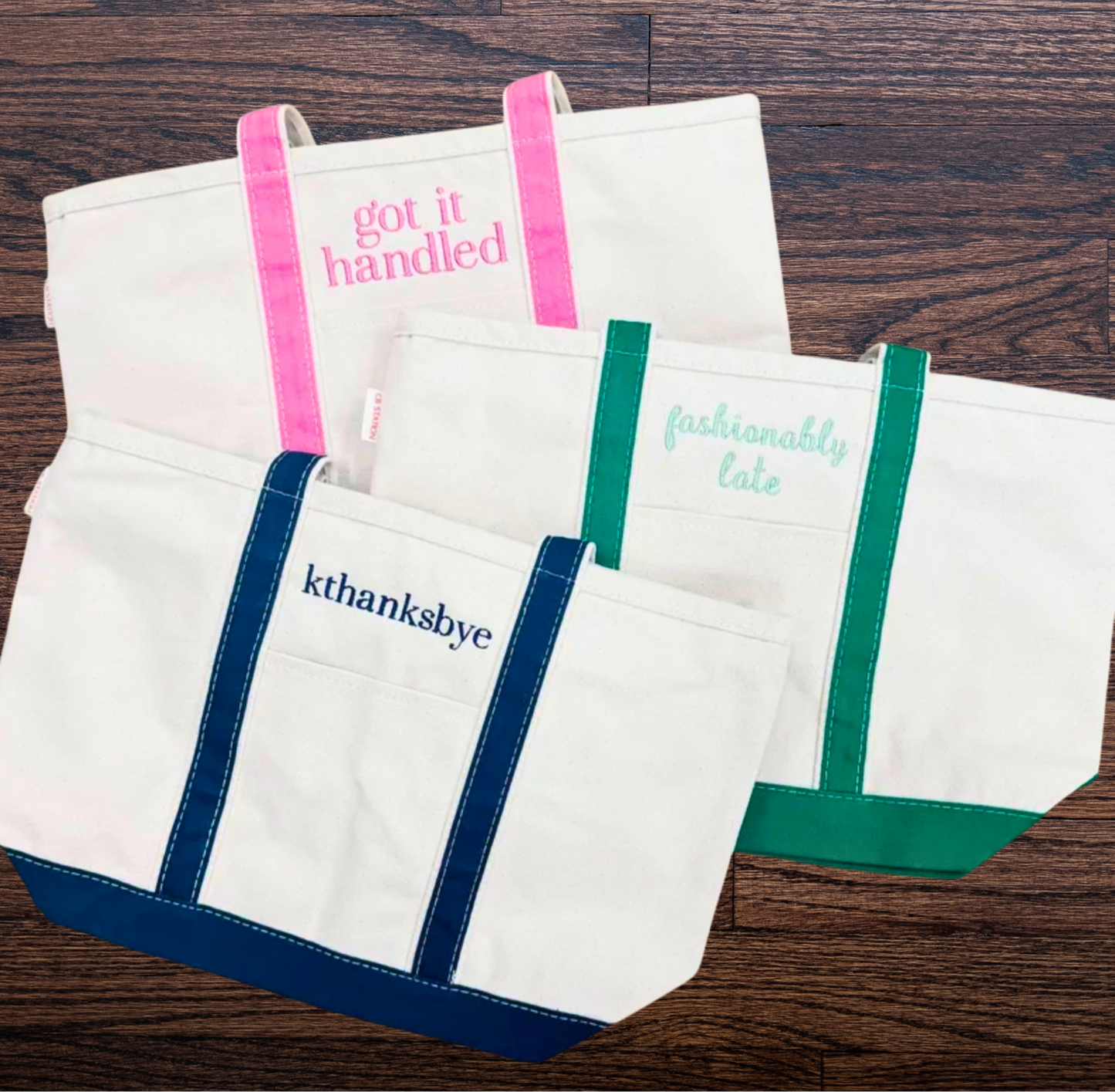 Custom Embroidered Canvas Tote Bag | Personalized Name Tote | Monogram Gift | Teacher Gift | Bridesmaid Bag | Everyday Carryall