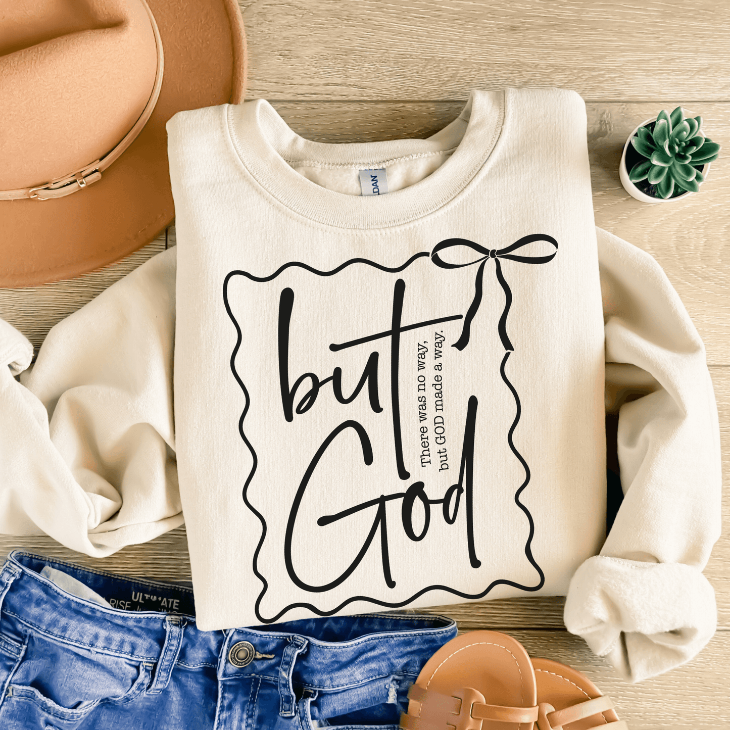 But God Bow Christian T-Shirt or Crewneck Sweatshirt