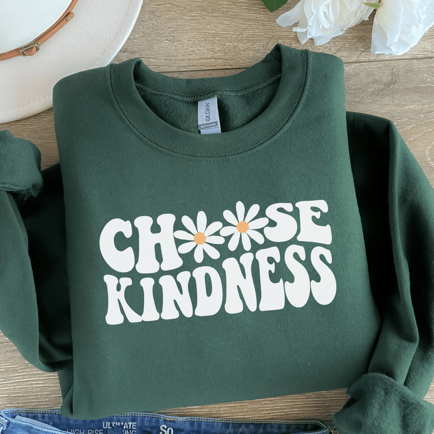 Choose Kindness Daisy Graphic Tee or Crewneck Sweatshirt