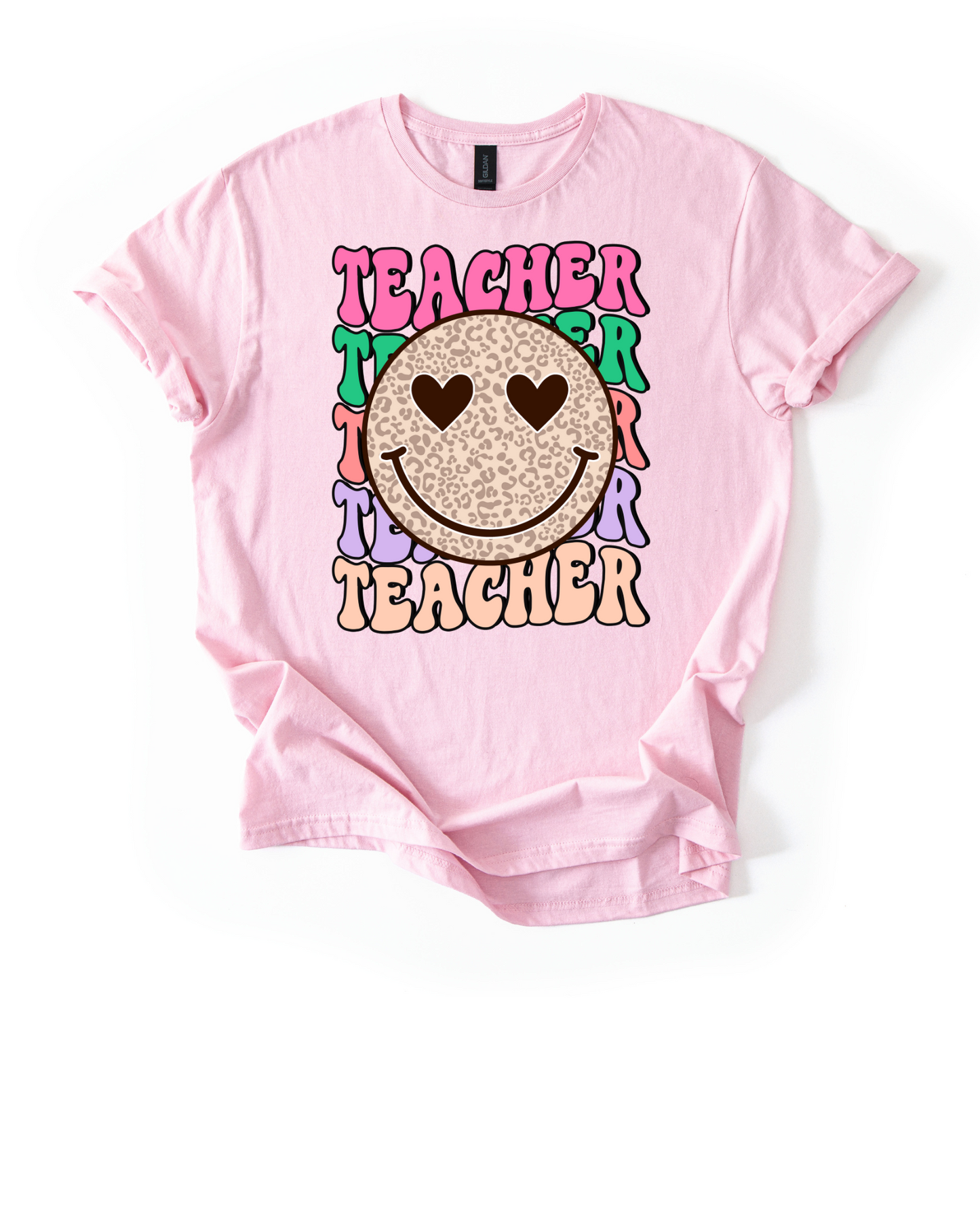 Retro Smile Teacher Shirt | Groovy Teacher Tee | Back to School Shirt | Teacher Appreciation Gift | Gildan Softstyle Unisex Tee