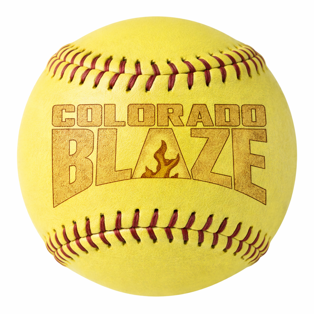 Colorado Blaze Laser Engraved Softball (Personalized)