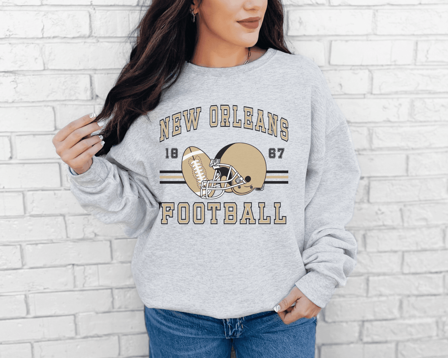 Vintage Inspired Football Crewneck Sweatshirt - Swain Co. Designs & Apparel