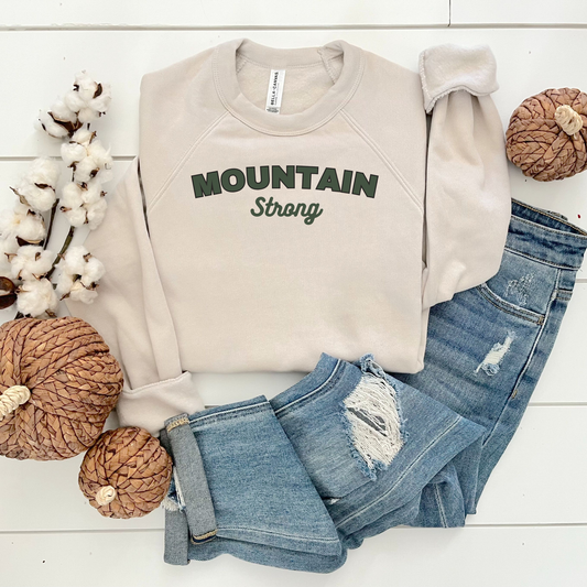 Mountain Strong Embroidered Sweatshirt | All Proceeds Benefit Evergreen, CO