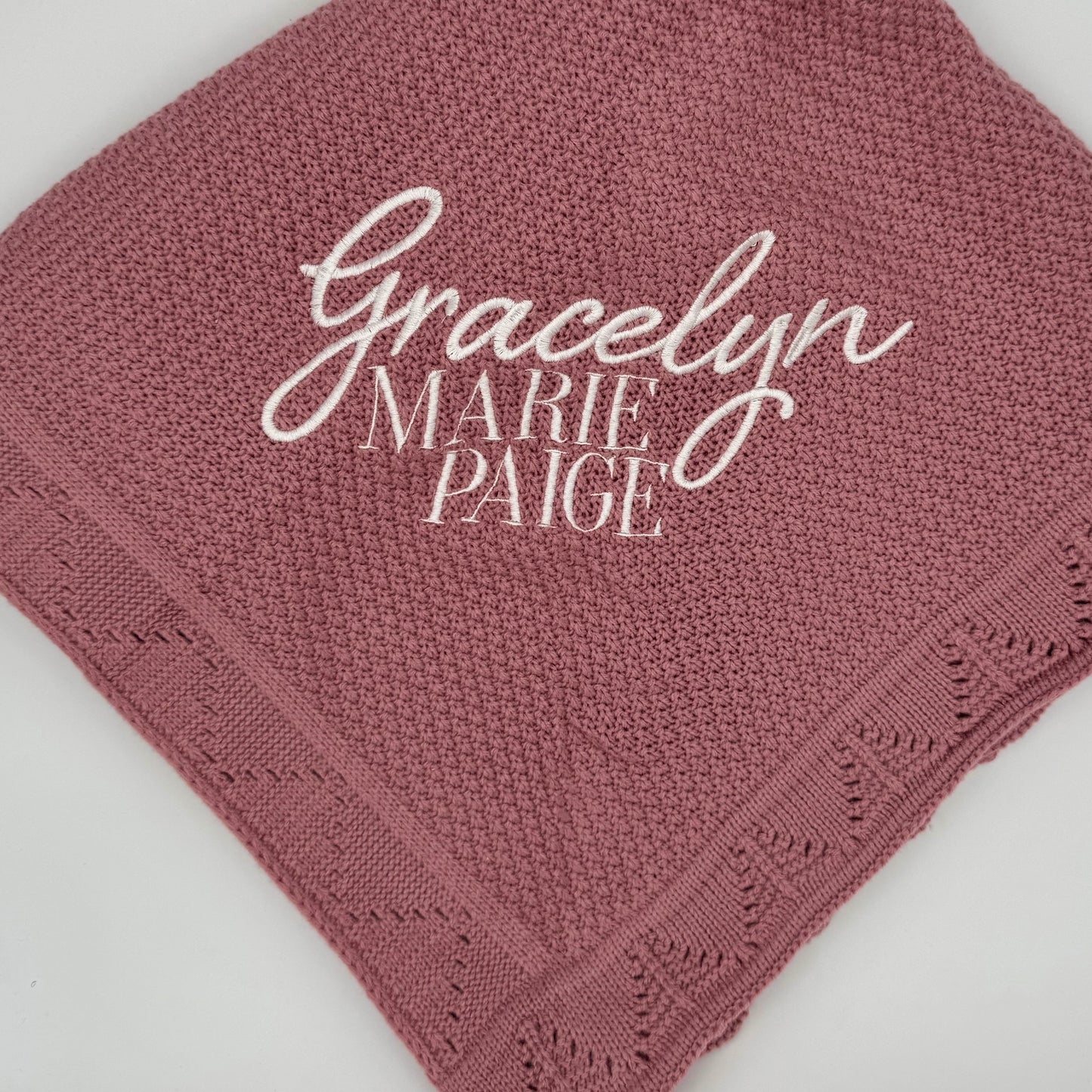 Personalized Baby Blanket with Name, Embroidered Knitted Baby Blanket, Custom Newborn Gift, Baby Shower Gift, Soft Knit Baby Blanket, Custom Name Blanket, New Mom Gift, Hospital Photo Prop