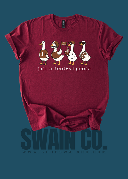 Football Goose T-Shirt | Funny Game Day Shirt for Adults & Kids | Cute Goose Football Graphic Tee