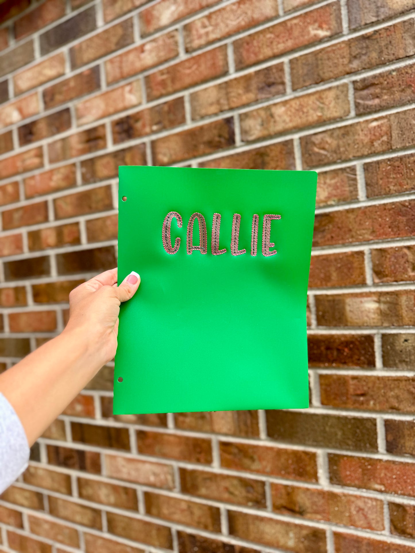 Personalized Embroidered Two-Pocket Folder, Notebook – Custom School, Office, or Gift Folder