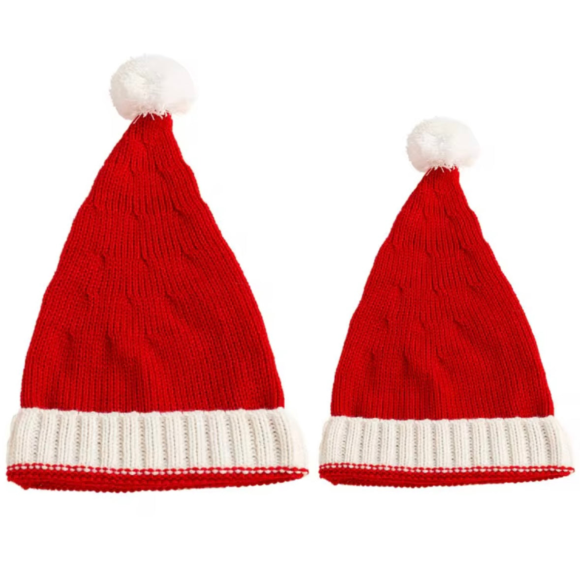 Knitted Santa Hat for Toddler/Child – Embroidery-Ready Holiday Beanie