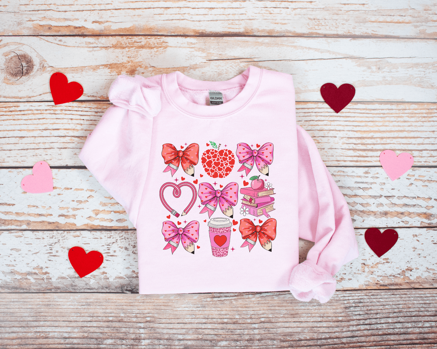 Teacher Valentine’s Day Crewneck Sweatshirt or Tee