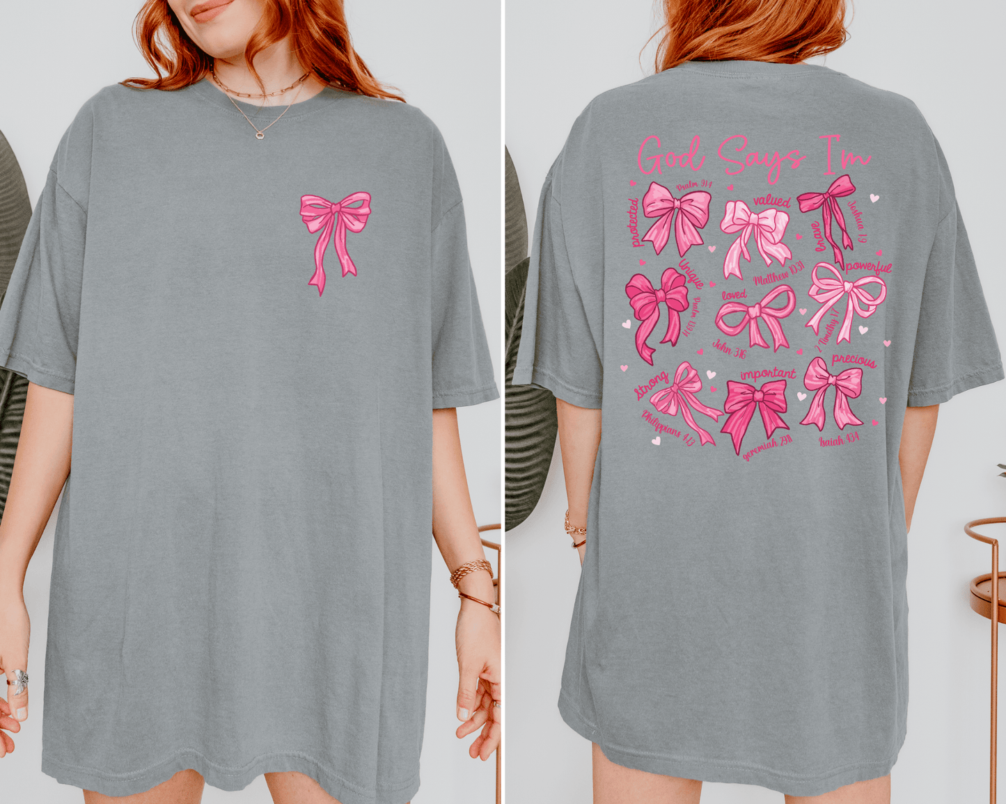 God Says I am Bow Graphic Tee