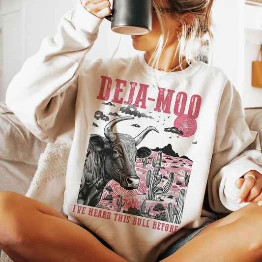 Deja Moo Tee or Crewneck Sweatshirt - Swain Co. Designs & Apparel