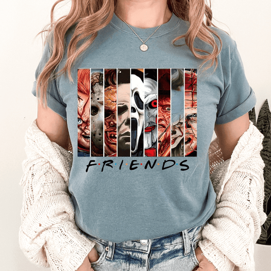 Horror Movie Friends Tee or Crewneck Sweatshirt - Swain Co. Designs & Apparel