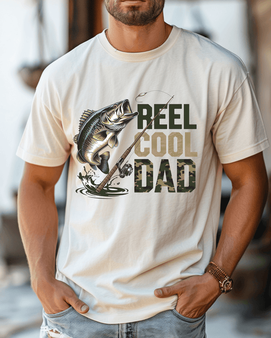 Reel Cool Dad Fishing Shirt – Funny Dad T-Shirt, Gift for Fisherman Dad, Father’s Day Gift, Lake Life Tee, Cool Dad Graphic Tee