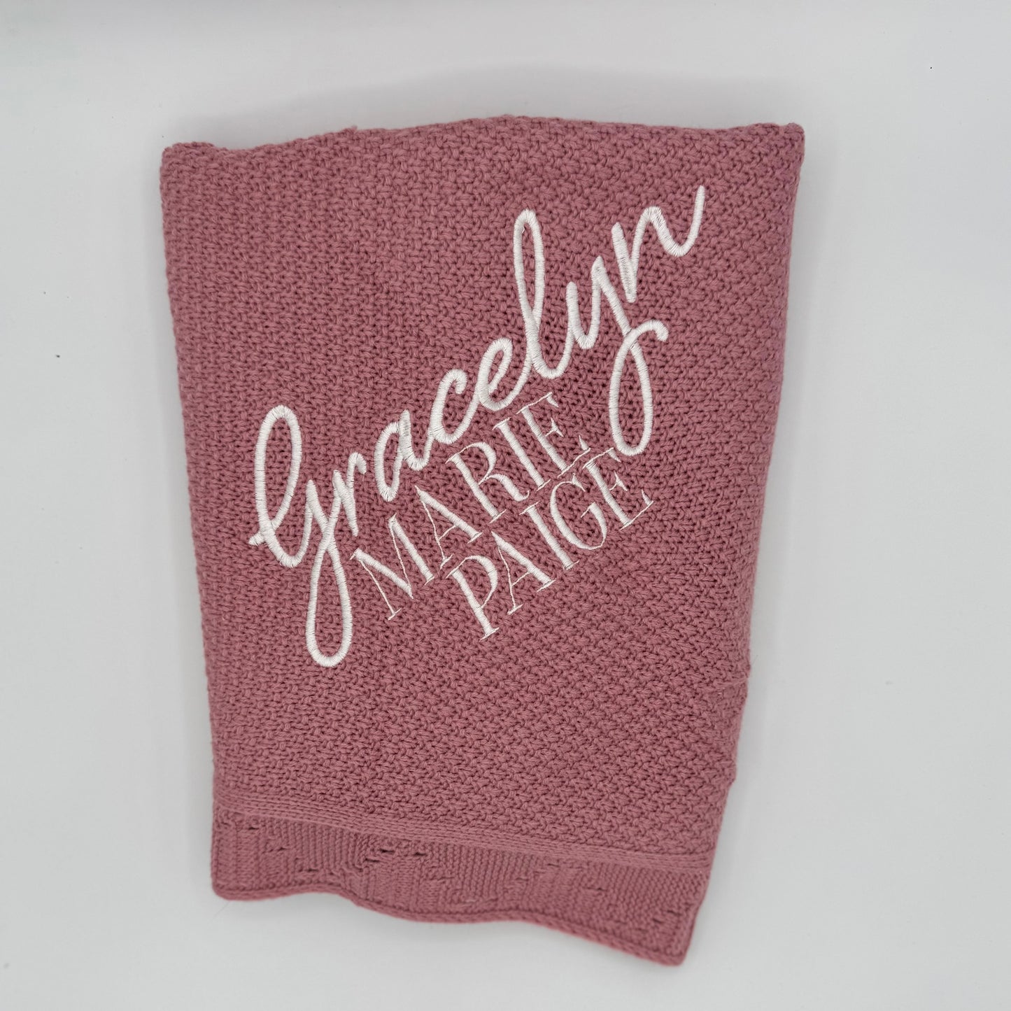 Personalized Baby Blanket with Name, Embroidered Knitted Baby Blanket, Custom Newborn Gift, Baby Shower Gift, Soft Knit Baby Blanket, Custom Name Blanket, New Mom Gift, Hospital Photo Prop