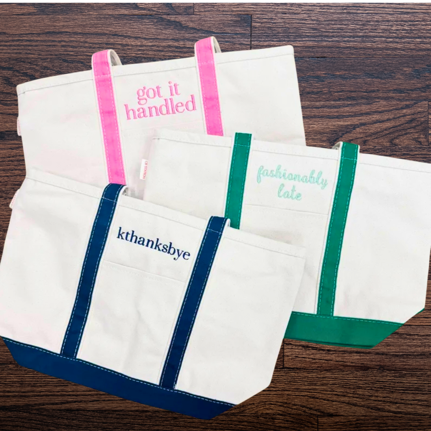 Custom Embroidered Canvas Tote Bag | Personalized Name Tote | Monogram Gift | Teacher Gift | Bridesmaid Bag | Everyday Carryall