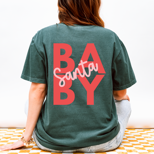 Santa Baby T-Shirt or Sweatshirt | Modern Cute Christmas Shirt | Retro Holiday Graphic Tee