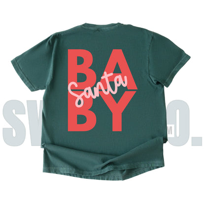 Santa Baby T-Shirt or Sweatshirt | Modern Cute Christmas Shirt | Retro Holiday Graphic Tee