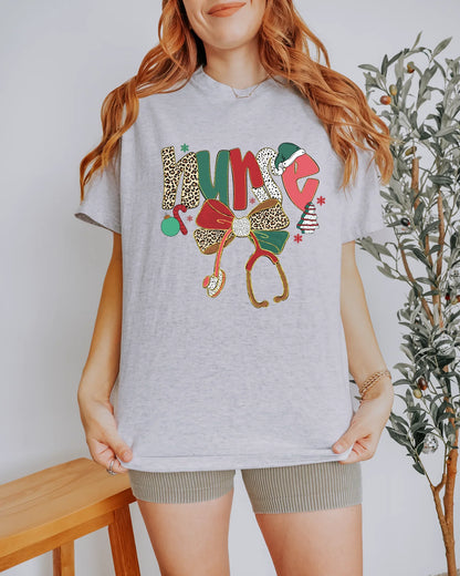 Christmas Nurse Shirt, CNA Christmas Tee, NICU Nurse Holiday Shirt, Cute Medical Christmas Top, Festive Nurse Gift, Scrub Life Xmas