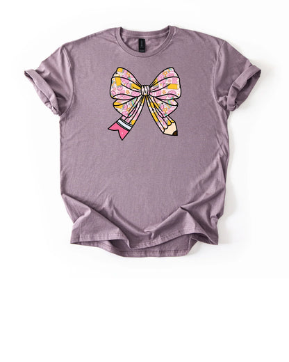 Preppy Bow Teacher Shirt | The Original Teacher-Core Tee™ | Back to School Outfit Must-Have | Girly Classroom Aesthetic Tee
