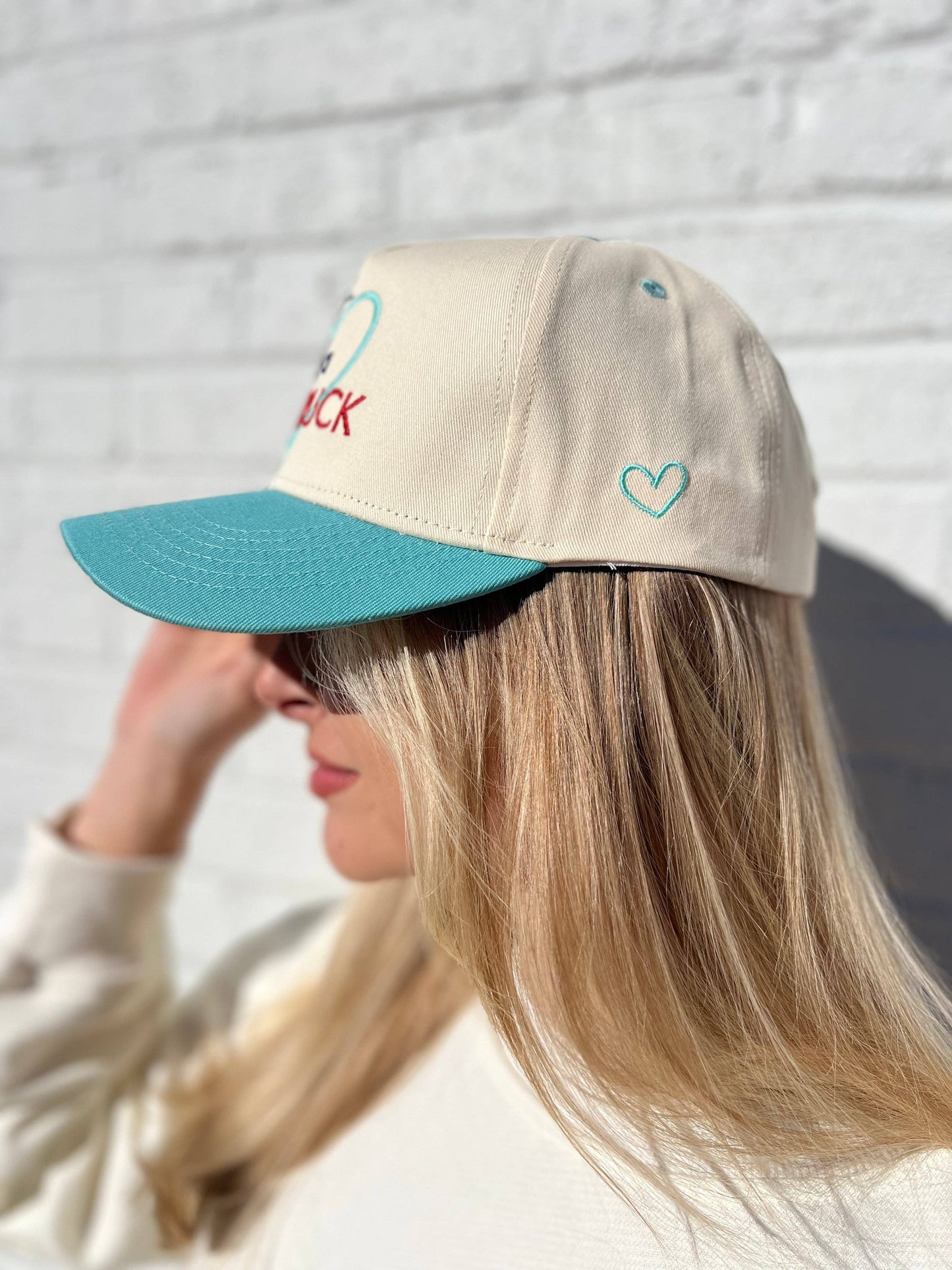 Heart Like a Truck Hat – Two-Tone Vintage Trucker Hat, Country Girl Trucker Cap, Rodeo Cowgirl Hat, Western Graphic Hat, Cute Country Gift