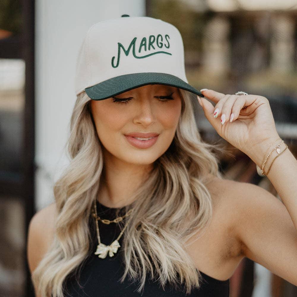 Margs Two-Tone Trucker Hat | Embroidered Margarita Hat | Retro Summer Baseball Cap | Beach Bachelorette Party Hat | Cute Vacation Hat