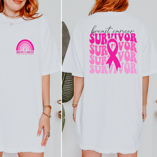 Breast Cancer Survivor Tee or Crewneck Sweatshirt - Swain Co. Designs & Apparel