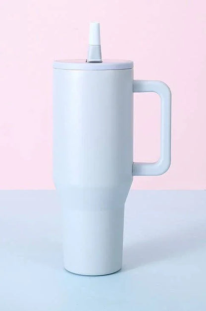 Personalized 40oz Tumbler with Handle – Laser Engraved, Spill-Proof, Triple Wall Insulated, Custom Name Cup