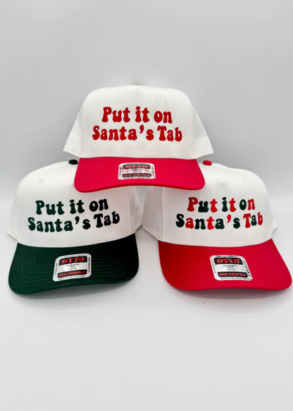 Put It On Santa’s Tab Embroidered Trucker Hat | Funny Christmas Hat | Holiday Trucker Hat | Santa Hat for Women | Cute Holiday Gift