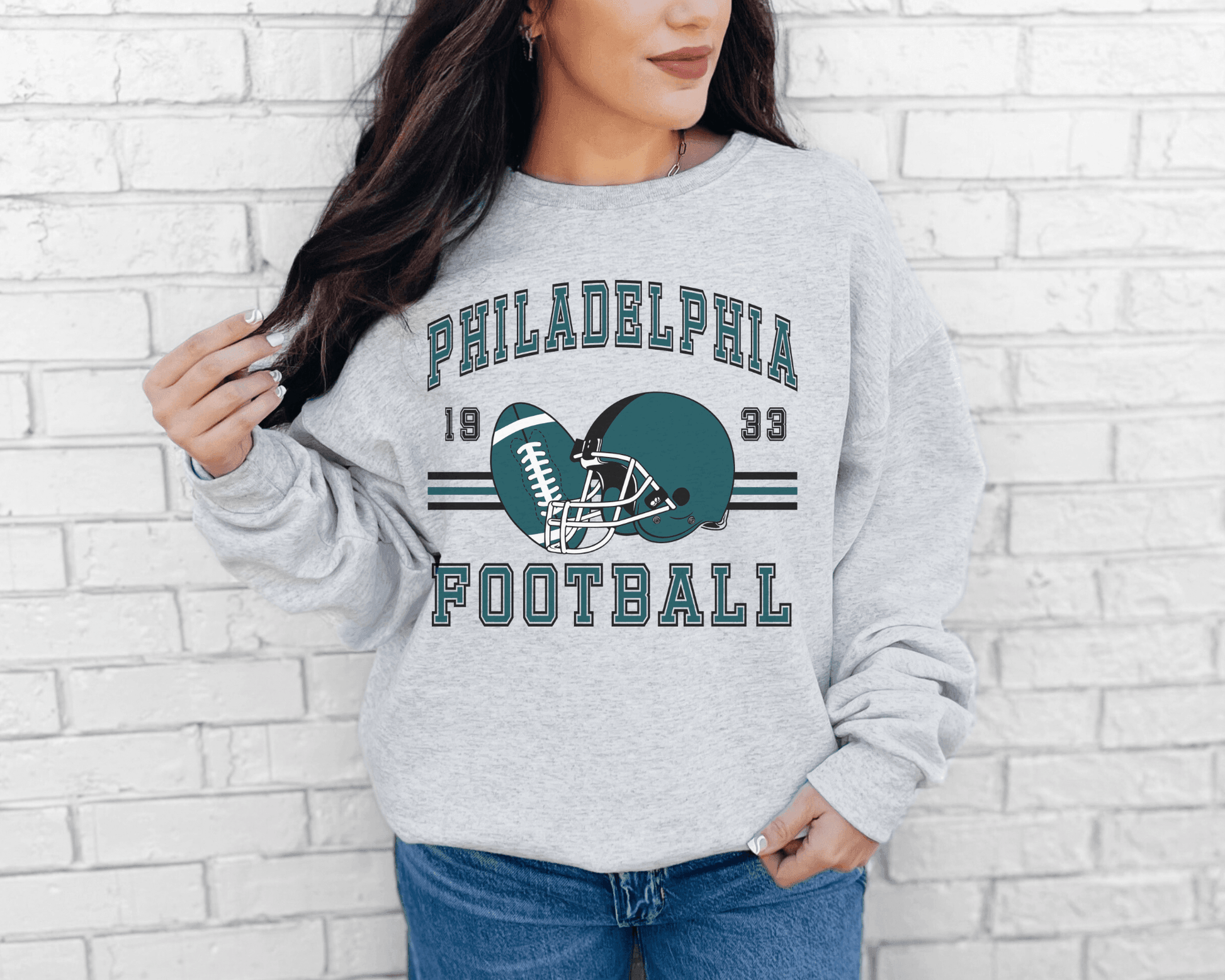Vintage Inspired Football Crewneck Sweatshirt - Swain Co. Designs & Apparel