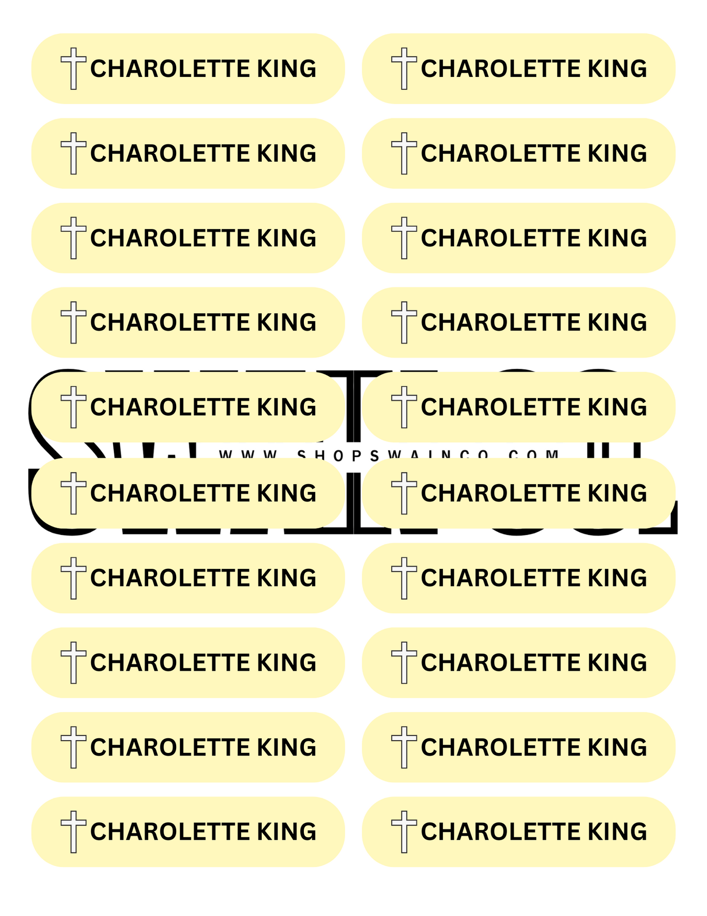 Custom Childcare Labels – Set of 20 Water-Resistant Name Stickers