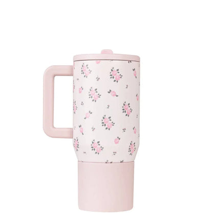 Back to School Personalized Wildrose Floral 20oz Hydrojug™ – Laser Engraved Tumbler with Flip Straw