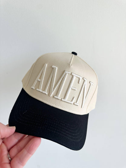 AMEN Monochromatic Embroidered Vintage Trucker Hat
