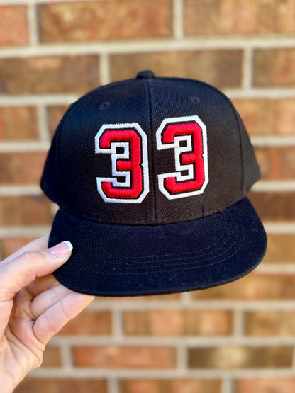Custom Puff Embroidered Number Hat | 3D Raised Stitch Baseball Cap | Personalized Sports Number Trucker Hat | Team Mom Game Day Cap