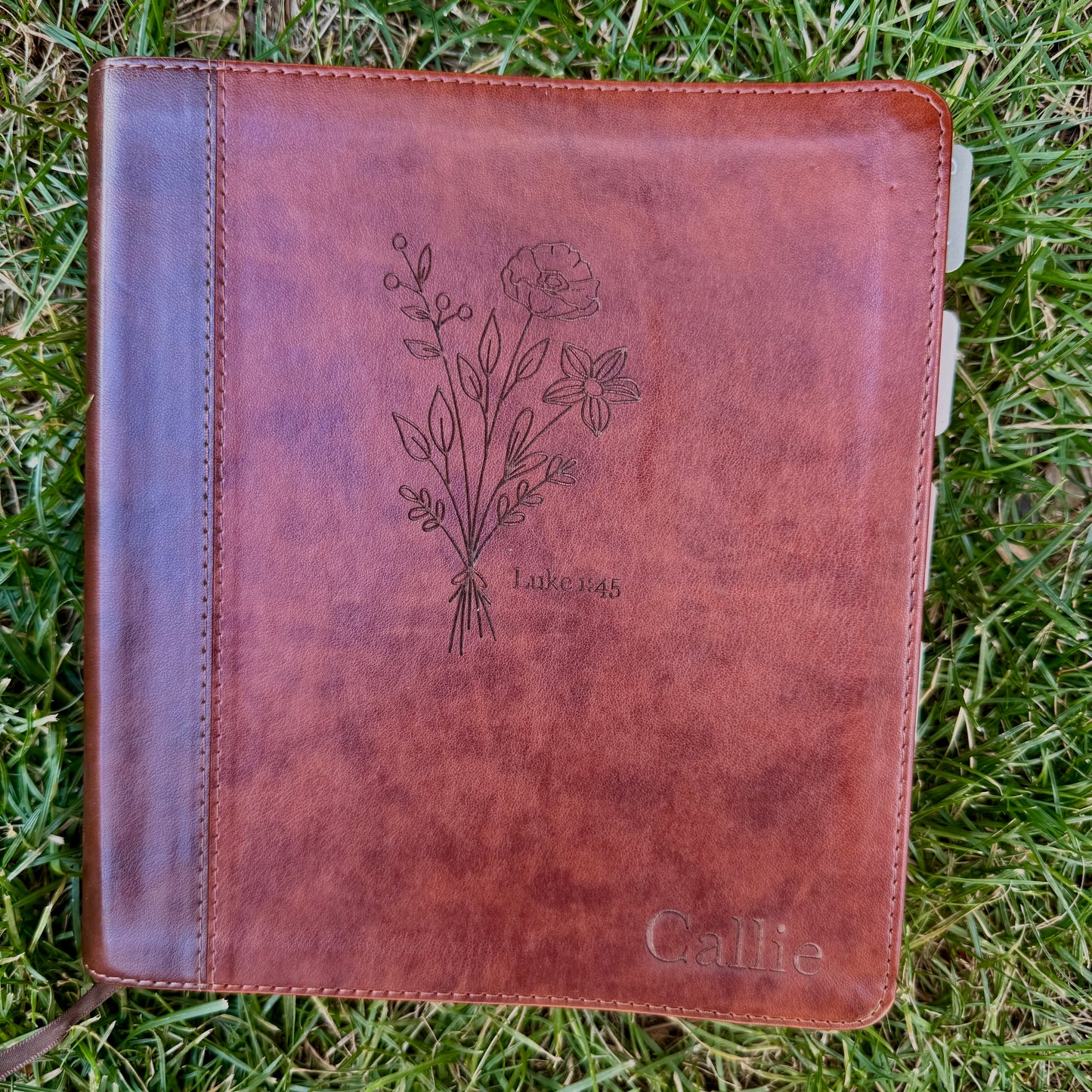 Personalized Leather Journaling Bible | Custom Laser Engraved Bible | Christian Gift for Baptism, Graduation, Wedding & More
