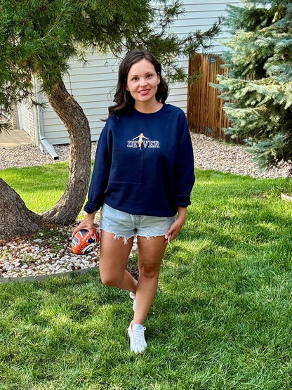 Bo Nix #10 Denver Embroidered Sweatshirt | Game Day Crewneck | Bo-Lieve Sweatshirt | Unisex Football Sweatshirt | Gameday Gift for Broncos Fans