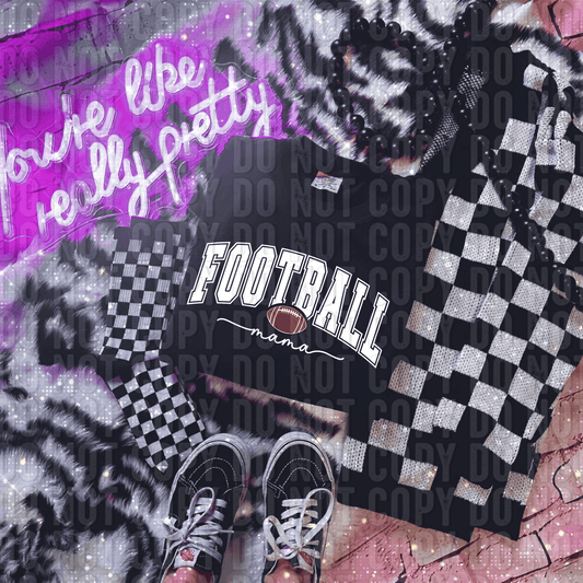 Football Mama Puff Print Tee or Crewneck Sweatshirt - Swain Co. Designs & Apparel