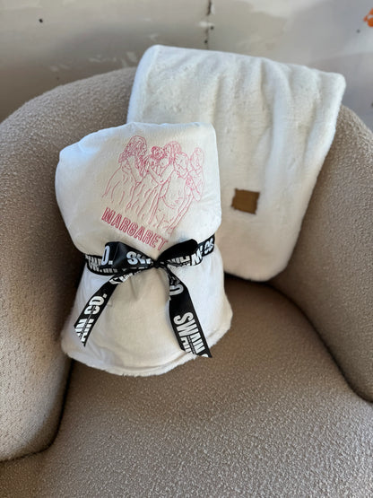 Super Soft Embroidered Minky Blanket | Embroidered Photo Blanket | Family Photo Keepsake | Pet Remembrance