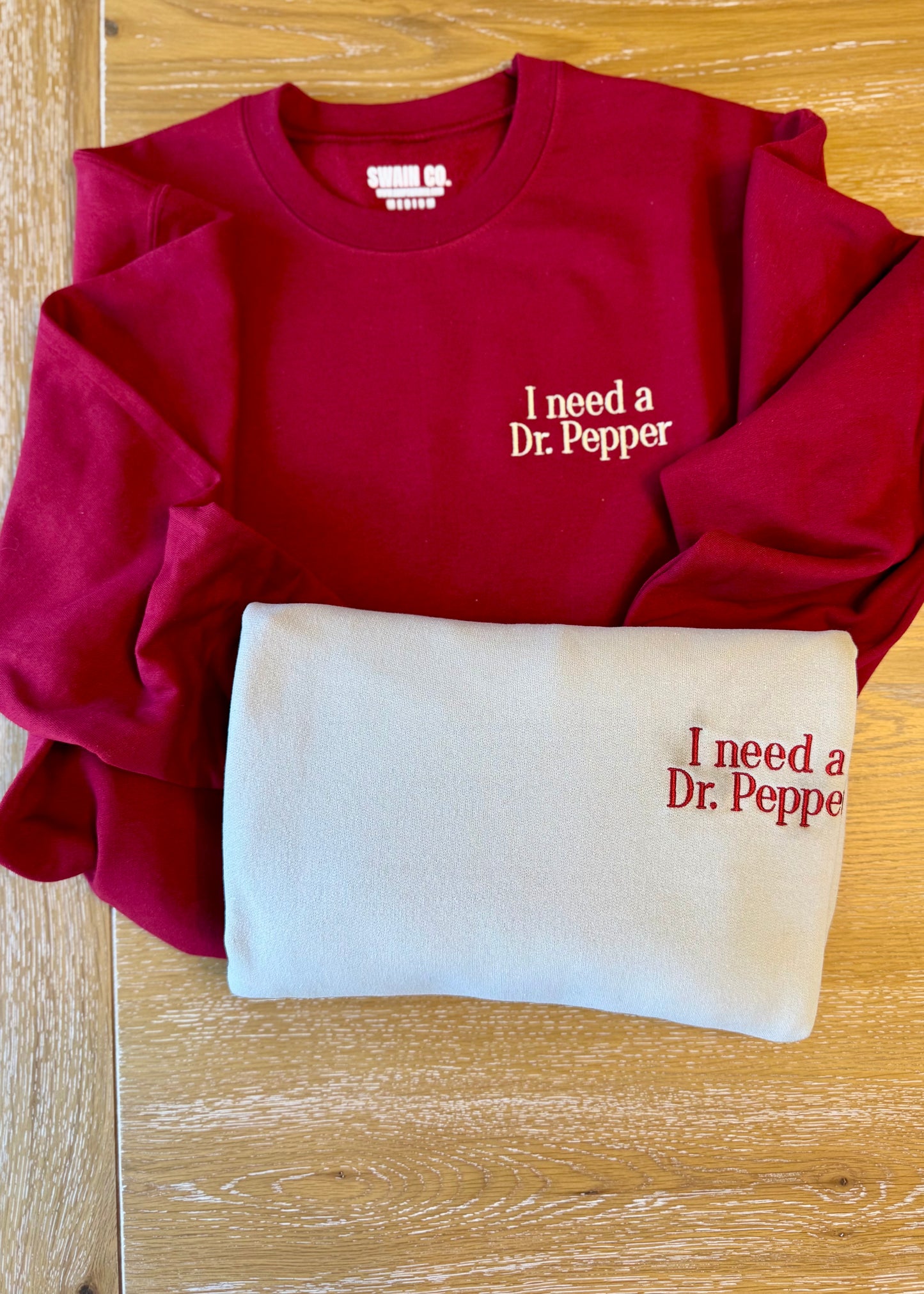 Dr Pepper Embroidered Sweatshirt, Vintage Soda Crewneck, Retro Embroidery Sweater, Dr Pepper Lover Gift