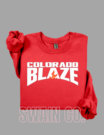 Colorado Blaze Softball Printed Crewneck Sweatshirt