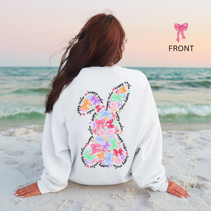 Happy Easter Bow Bunny Sweatshirt