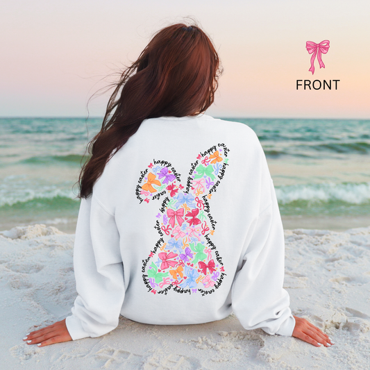 Happy Easter Bow Bunny Sweatshirt