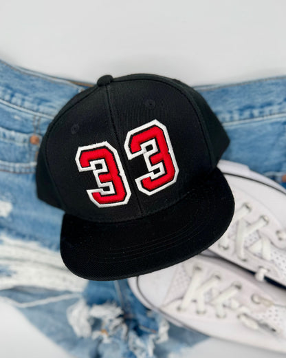 Custom Puff Embroidered Number Hat | 3D Raised Stitch Baseball Cap | Personalized Sports Number Trucker Hat | Team Mom Game Day Cap
